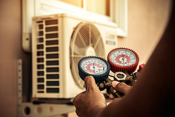 Professional Hvac technician working in Winona Lake, IN